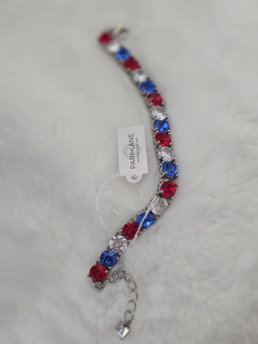 Park Lane Red, White & Blue Full Size Impression Austrian Crystal Bracelet